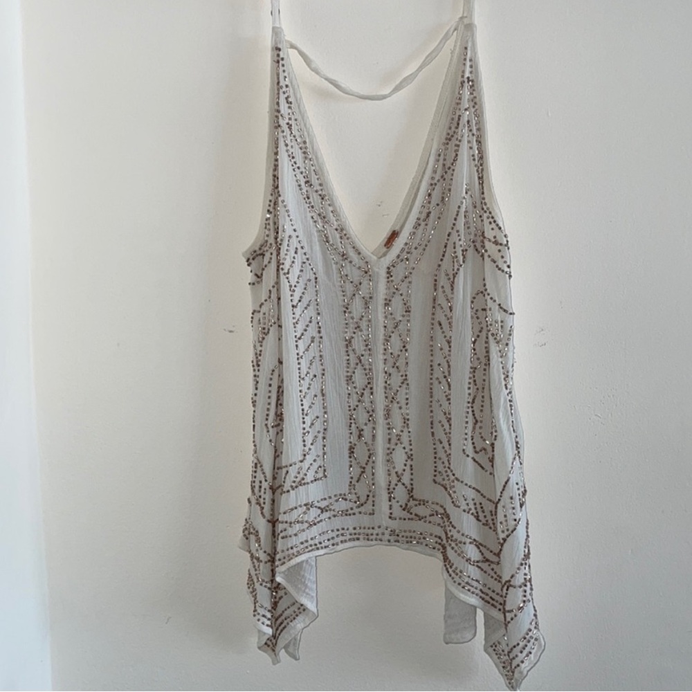 Free People beaded tank top